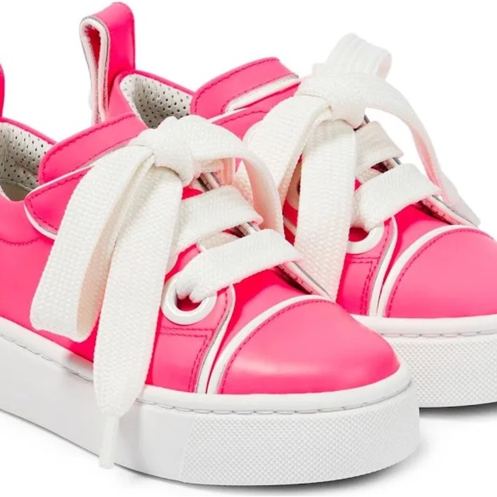 ❤️ New Christian Louboutin Pink and White Girl Sneakers